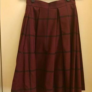 Plaid pleated skirt